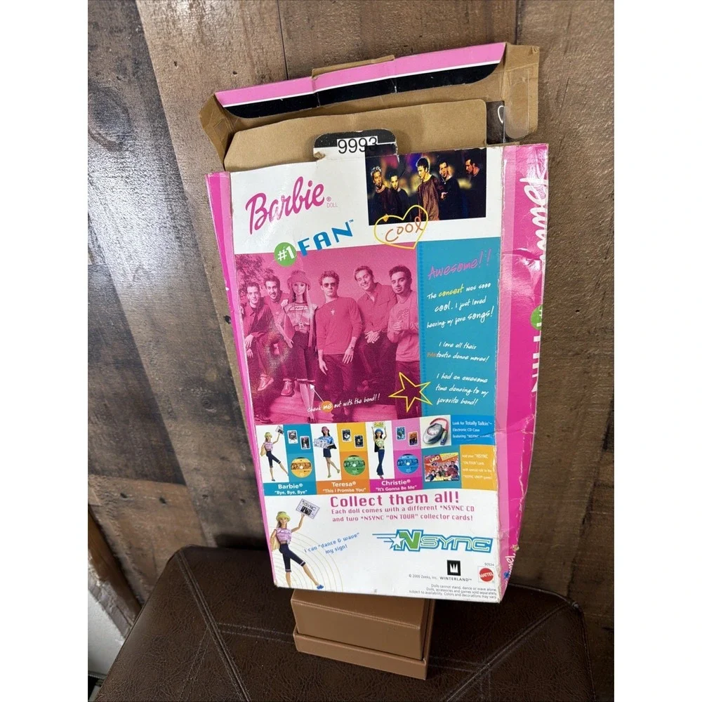 VTG 2000 NSYNC #1 Fan Barbie Doll Collector Cards Mattel Opened Box Missing CD